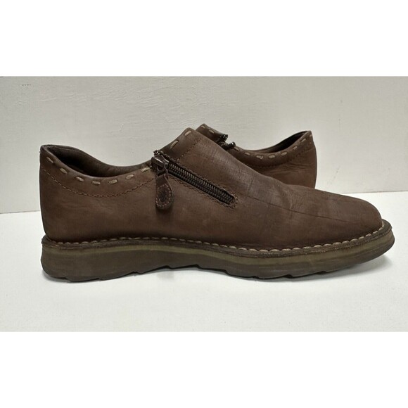 Timberland men size 8.5 M casual brown leather shoes with zip main image 12
